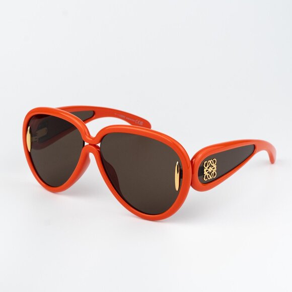 Loewe X PAULA'S IBIZA Women Sunglasses Orange Pilot LW40132I 42E NEW AUTHENTIC - Picture 3 of 10